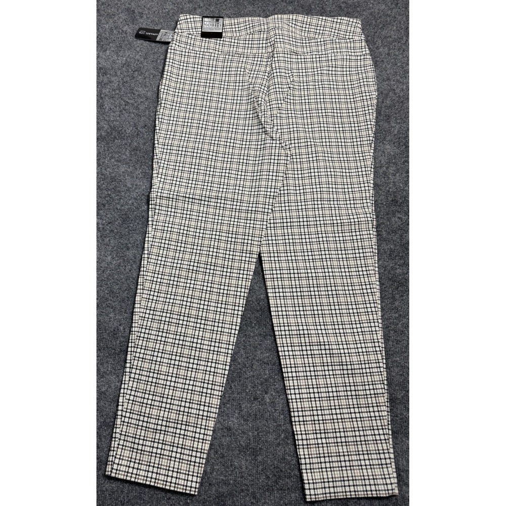 Soho Apparel Ltd Womens Plaid Pants Large NWT Career Dress Slacks Stretch Ankle - Picture 5 of 5